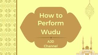 Easy Wudu steps that anyone can follow!