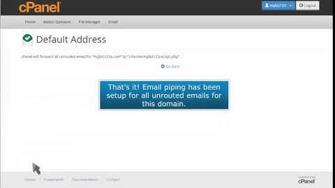 How to pipe unrouted emails to a specific script in cPanel