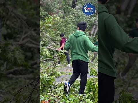 📢Desde la escuela Glen Arden Elementary School, los estragos que dejó el Huracán Helene
