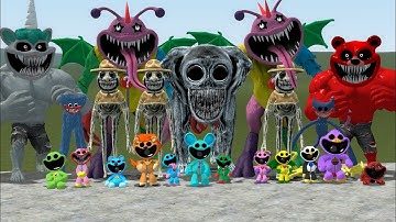 EVOLUTION OF NEW DOGPRESSED FROWNING SMILING CRITTERS POPPY PLAYTIME CHAPTER 3 In Garry