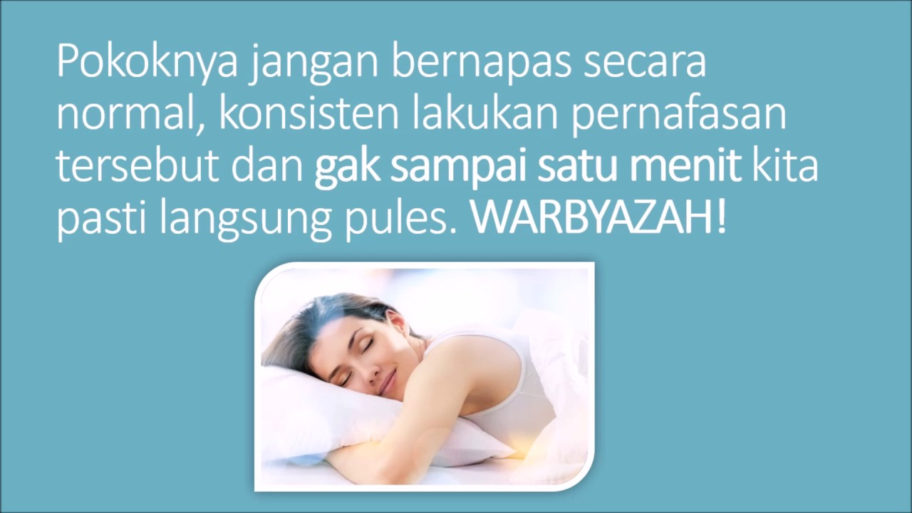 Cara Cepat Tidur dalam 1 Menit - YouTube