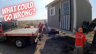 Grading a driveway and PRO shed movers?