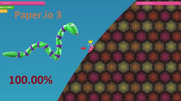 Paper.io 3 Map Control: 100.00% [Slither.io]