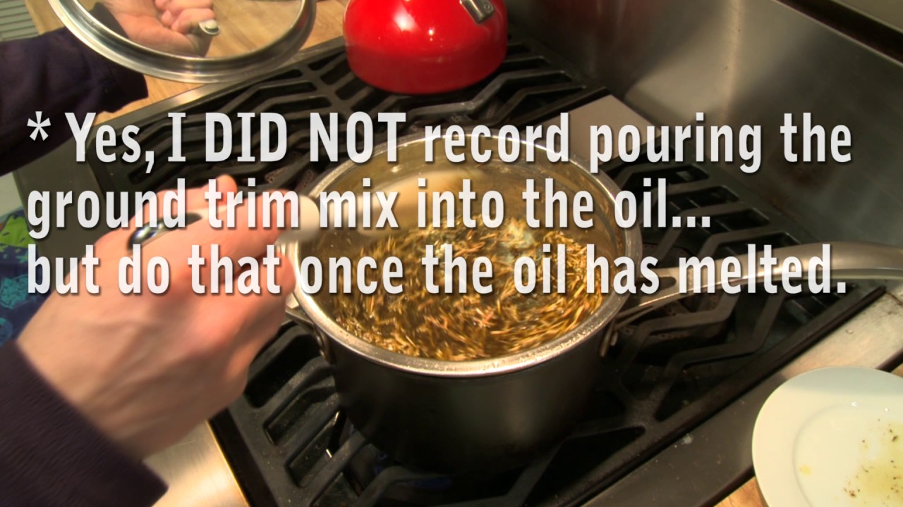 Make your own coconut oil infused with THC - YouTube