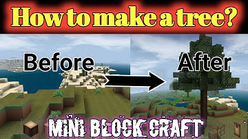How to make a tree in mini block craft Easy[How to make a Christmas tree (Easy).