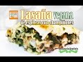 Lasaña de espinacas con champiñones - Cocina Vegan Fácil