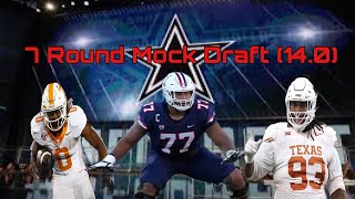 Dallas Cowboys 2024 7 Round Mock Draft (14.0)