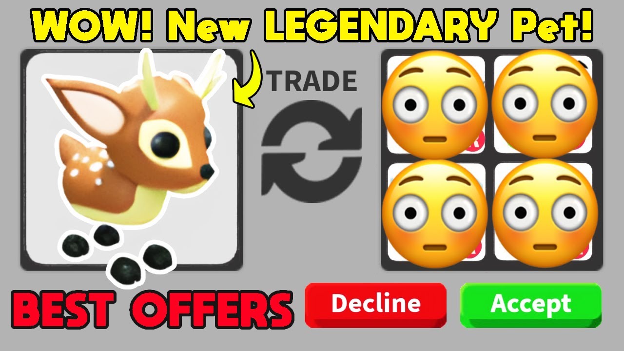 TRADING A NEON FALLOW DEER IN ADOPT ME 😱 Adopt Me Trading Values