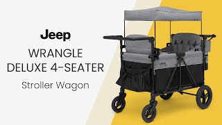 Jeep Wrangler Deluxe 4 Seater Stroller Wagon (by Delta Children)