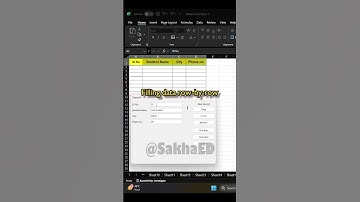🧾 Data Entry Form Using Shortcut in Excel (Alt D O) | Excel #Shorts | SakhaED