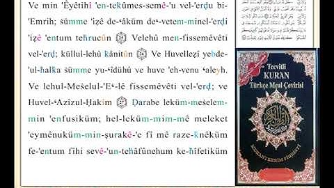 ختمة من مصحف التجويد باللغة التركية الصفحة رقم 407