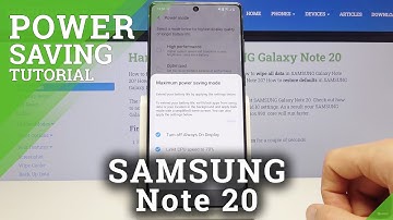 How to Allow Power Saving Mode in SAMSUNG Galaxy Note 20 – Extend Battery Life