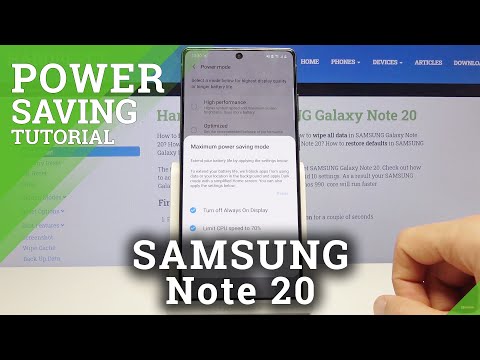 How to Allow Power Saving Mode in SAMSUNG Galaxy Note 20 – Extend Battery Life