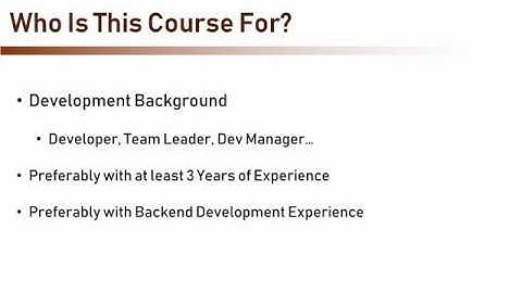 The Complete Guide to Becoming a Software Architect (2/113) Who Is This Course For?