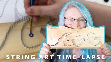 Making of a String Art sign for Ocean Lovers | Time-Lapse