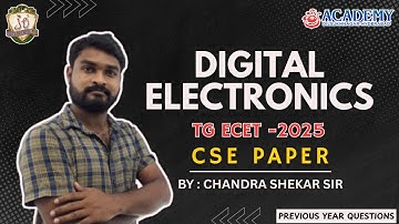 Digital Electronics TS ECET 2025(CSE) Questions Analysis & Solutions | SREE ACADEMY ECET|