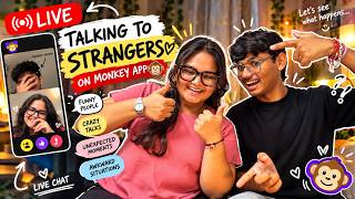 My First Ever LIVE With My Friend 👀 Talking To Strangers On Monkey 😂 | Let’s See What Happens! screenshot 4