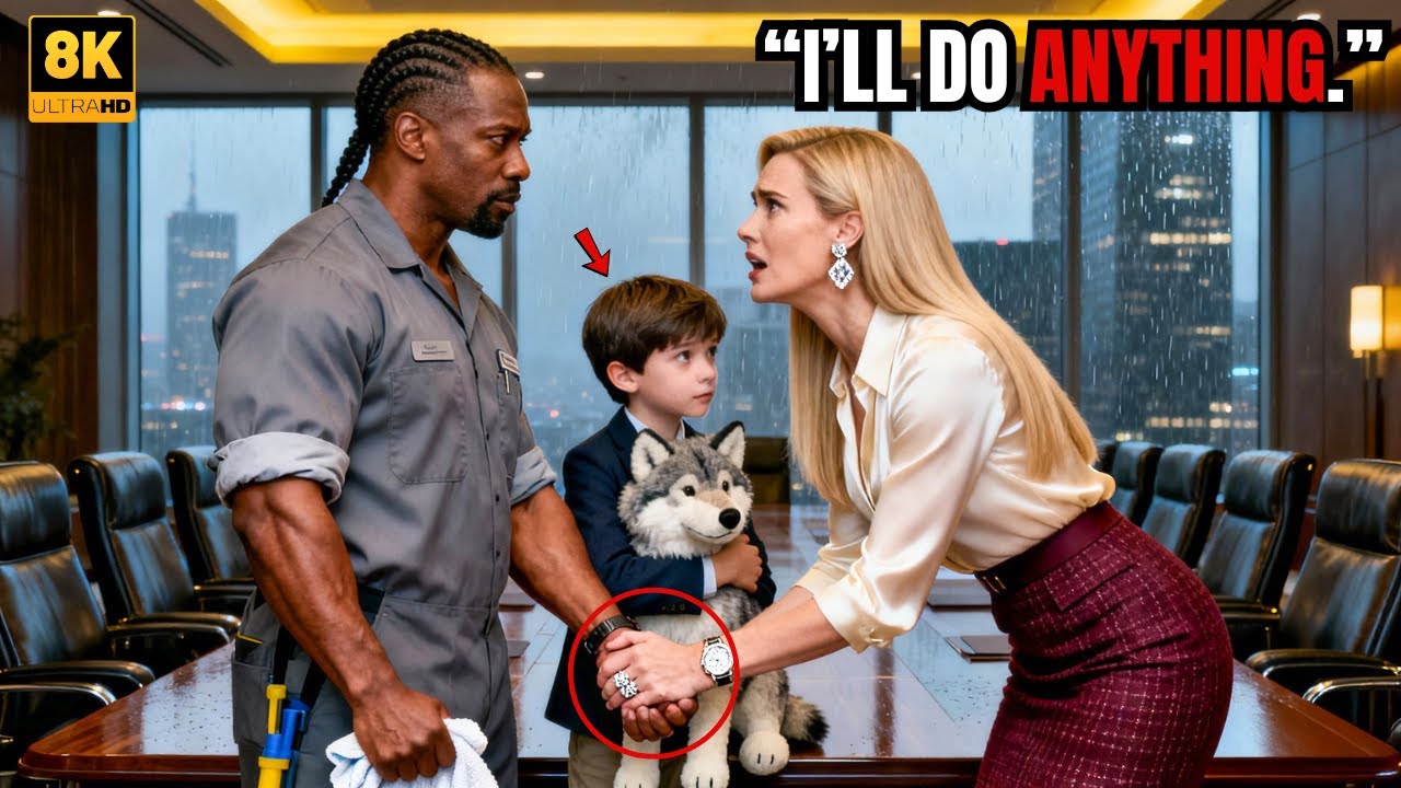 «Притворись его отцом на час», — сказал генеральный директор, но одно условие чернокожей уборщицы...