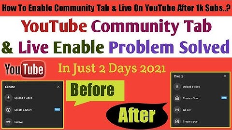 How To Enable Community Tab & Live Stream On YouTube After 1k Subscribers 2021 ? Problem Solved