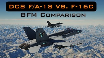 F-16 vs F/A-18 High and Low Speed BFM | DCS World