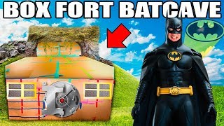 BOX FORT BATCAVE!! ?? Batman Adventure Nerf, Gadgets & More!