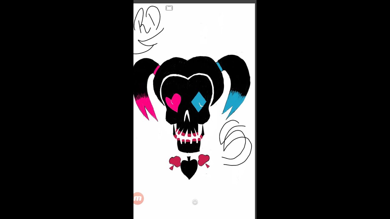 Desenhando #Harley quinn Skull (Suicide Squad) - YouTube