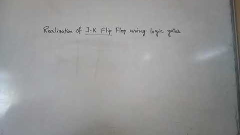 J-K flip flop using logic gates