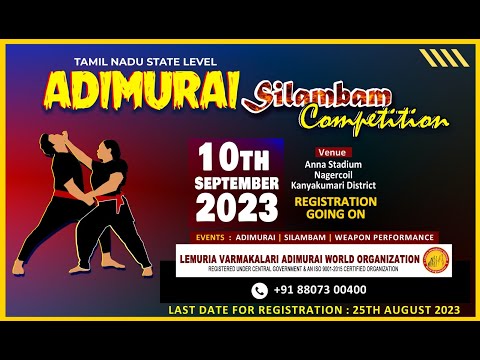 State Level Adimurai Silambam Competition / 10th September 2023 / Lemuria