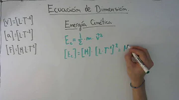 ¿Cuál es el analisis dimensional de la energía cinética?