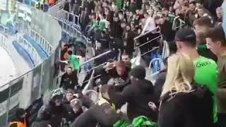Celtic Fans Fighting With Zenit Fan Latest Video