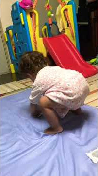 Baby trying to stand up alone #babygirl #elevenmonths #cute #funny #challenge #standing #fall #smart