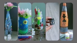 5 Best Bottle Art//Beautiful Craft Ideas//Glass Bottle Art Ideas
