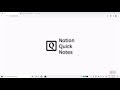 Notion Quick Notes chrome extension