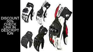 Motorcycle Gloves Black Racing Genuine Leather Motorbike White Road Riding Team Glove Summer Winter