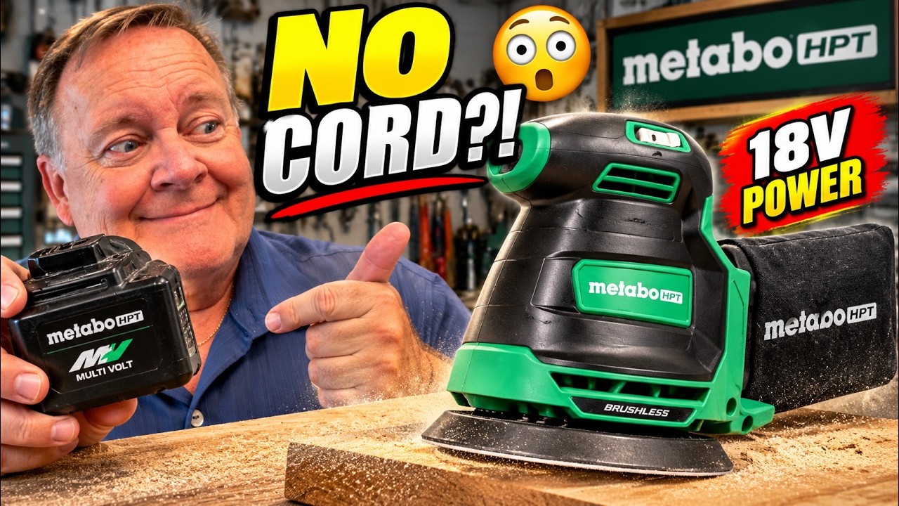 Metabo HPT 18V MultiVolt Cordless 5-Inch Random Orbit Sander – Brushless, Variable Speed, Electric Brake, Tool Only