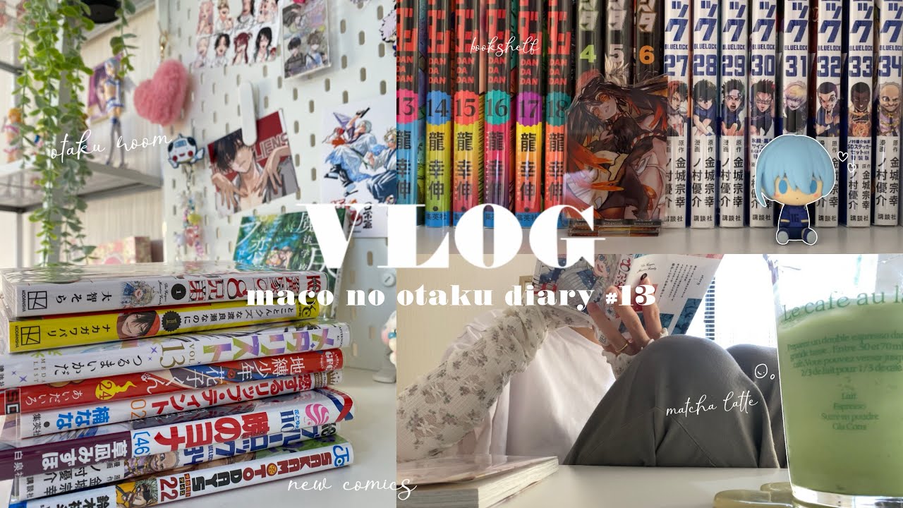 【VLOG】週一で漫画買いに行くオタクの日常🌻📖｜SHEIN購入品🛍️｜夏が嫌いな引きこもりオタク🏠｜デスク模様替え｜ manga,anime,bookshelf📚