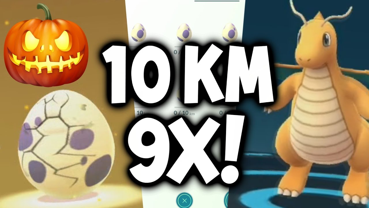 POKEMON GO HALLOWEEN EVENT DAY 5 VLOG 9X 10 KM EGG HATCHING & DRAGONITE EVOLUTION!