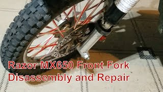 Fix Stuck Razor MX650 Forks!!