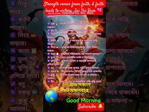 রাশিফল ১৯/০৫/২৬  #astrology #facts Strength comes from faith, & faith leads to victory. Jai Hanuman!