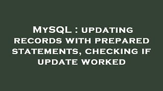 Celebrity MySQL : updating records with prepared statements, checking if update worked Net Worth