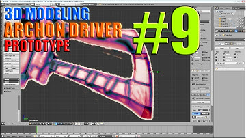 Low Poly Weapon 3D Modeling TimeLapse | Archon Driver Protoype | Part 9