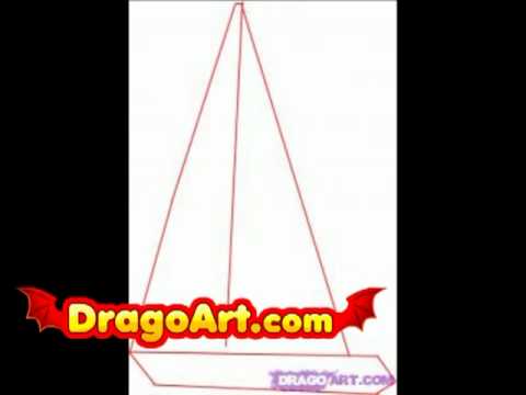How to draw a sailboat, step by step - YouTube