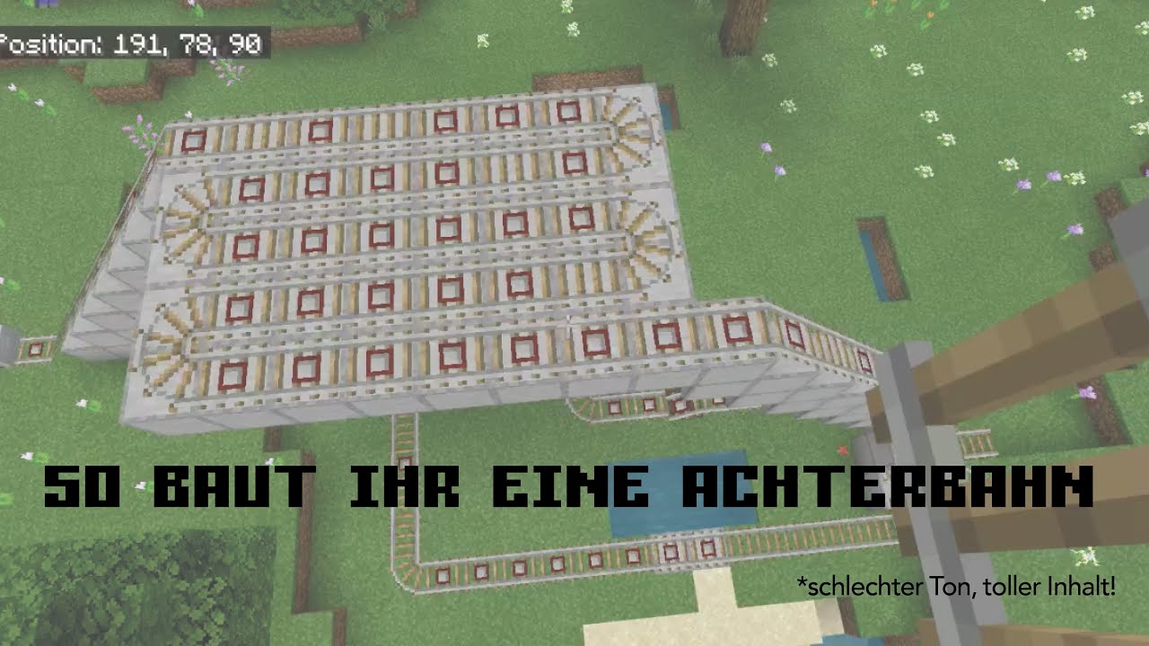 Wie Baut Man Eine Achterbahn In Minecraft So baut ihr eine Achterbahn in Minecraft - Teil 1 - YouTube