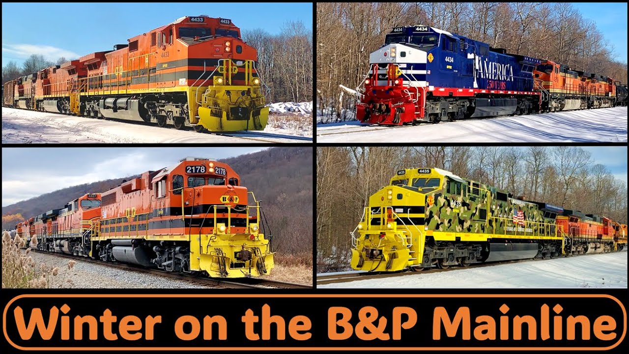 Chasing B&P's New "Veterans" & "America 250" Units! B&P Mainline Sub Railfanning Winter 2025!