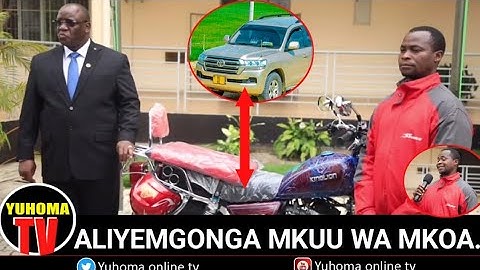 ALIYEMGONGA MKUU WA MKOA,ATUMIA MILLION 12/APEWA PIKIPIKI MPYA NA KUKABIDHIWA POLISI..