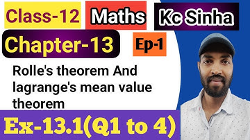 Ep-1|Class-12|Kc Sinha Solution|Ex-13.1(Q1 to 4)|...........