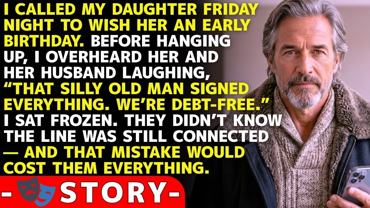 Before I Hung Up, I Overheard My Daughter And Her Husband Laughing: “The Old Man Signed Everything.