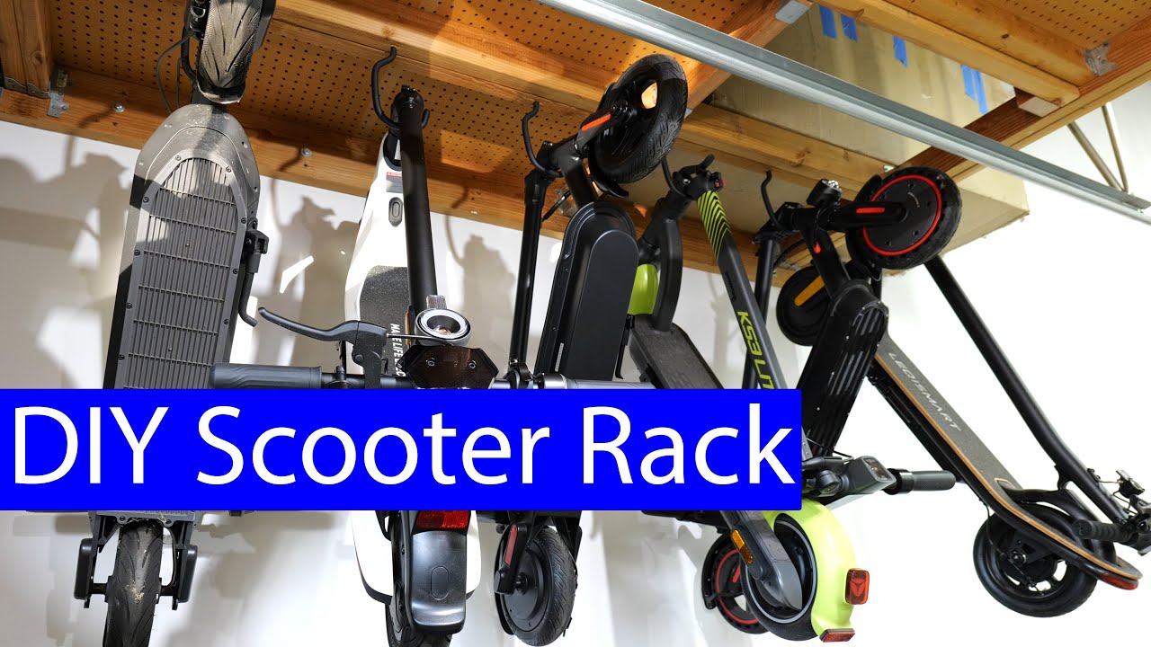 ignorere mønt accent DIY Electric Scooter Rack for $34 | Organization for Garage - YouTube