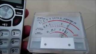 Demo of the Trifield 100XE EMF meter tested on cordless phone, iphone and Plantronics Bluetooth