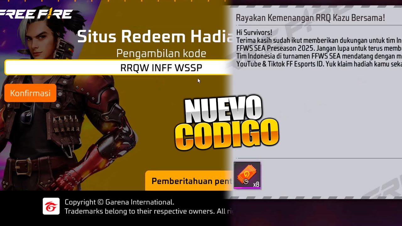 codigos de free fire region indonesia